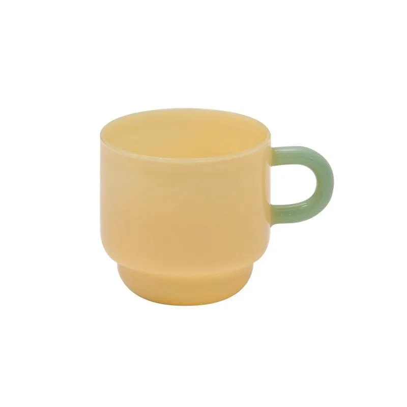 Elegant Jade Glass Mug - Timeless 8oz Tea and Coffee Cup