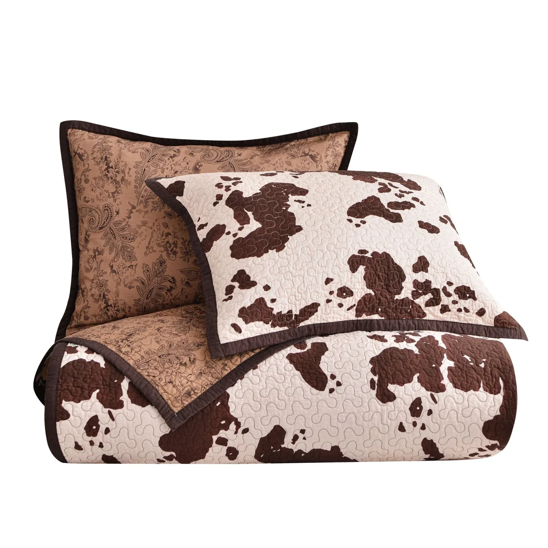 Elsa Cowhide Reversible Quilt Set