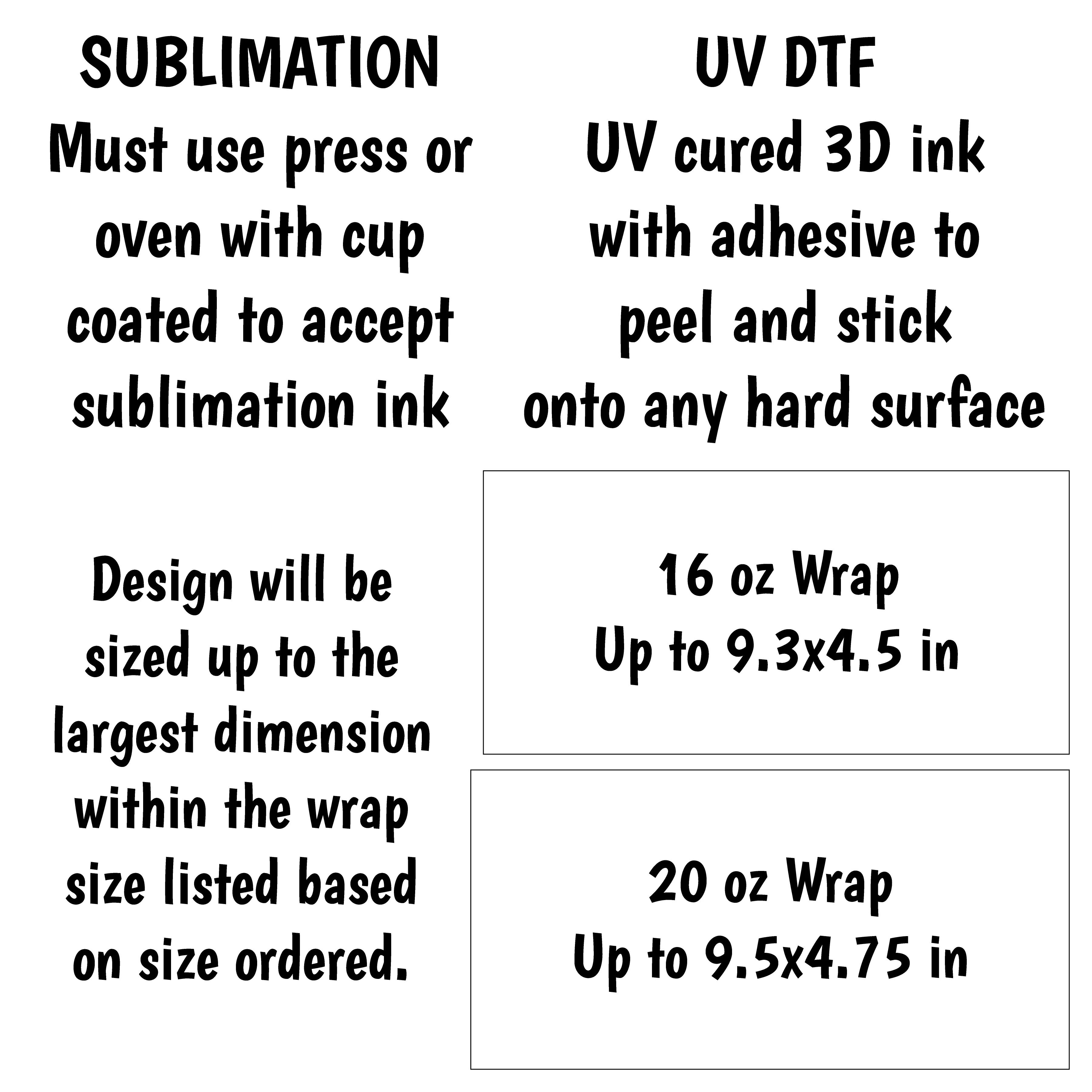 Empowered Wrap for 16/20 oz Cups - UV DTF or Sublimation (SHIPS IN 3-7 BUS DAYS)