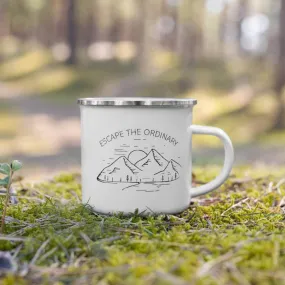 Escape the Ordinary Minnesota Camping Enamel Mug