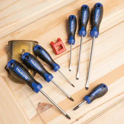 Faithfull Soft Grip Screwdriver Set - 8 Piece