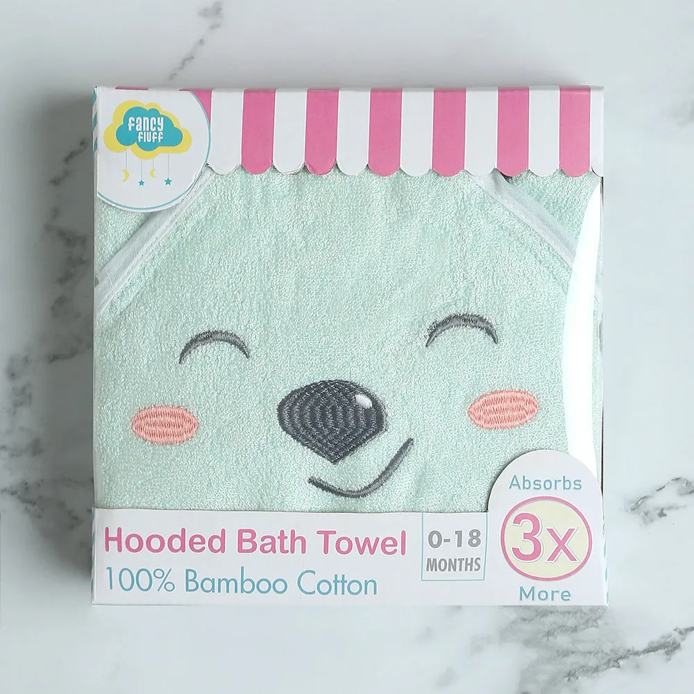 Fancy Fluff Bamboo Cotton Baby Hooded Towel- BEAR