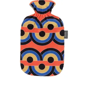 Fashy Hot Water Bottle With Removeable Cover Groovy Retro Cover