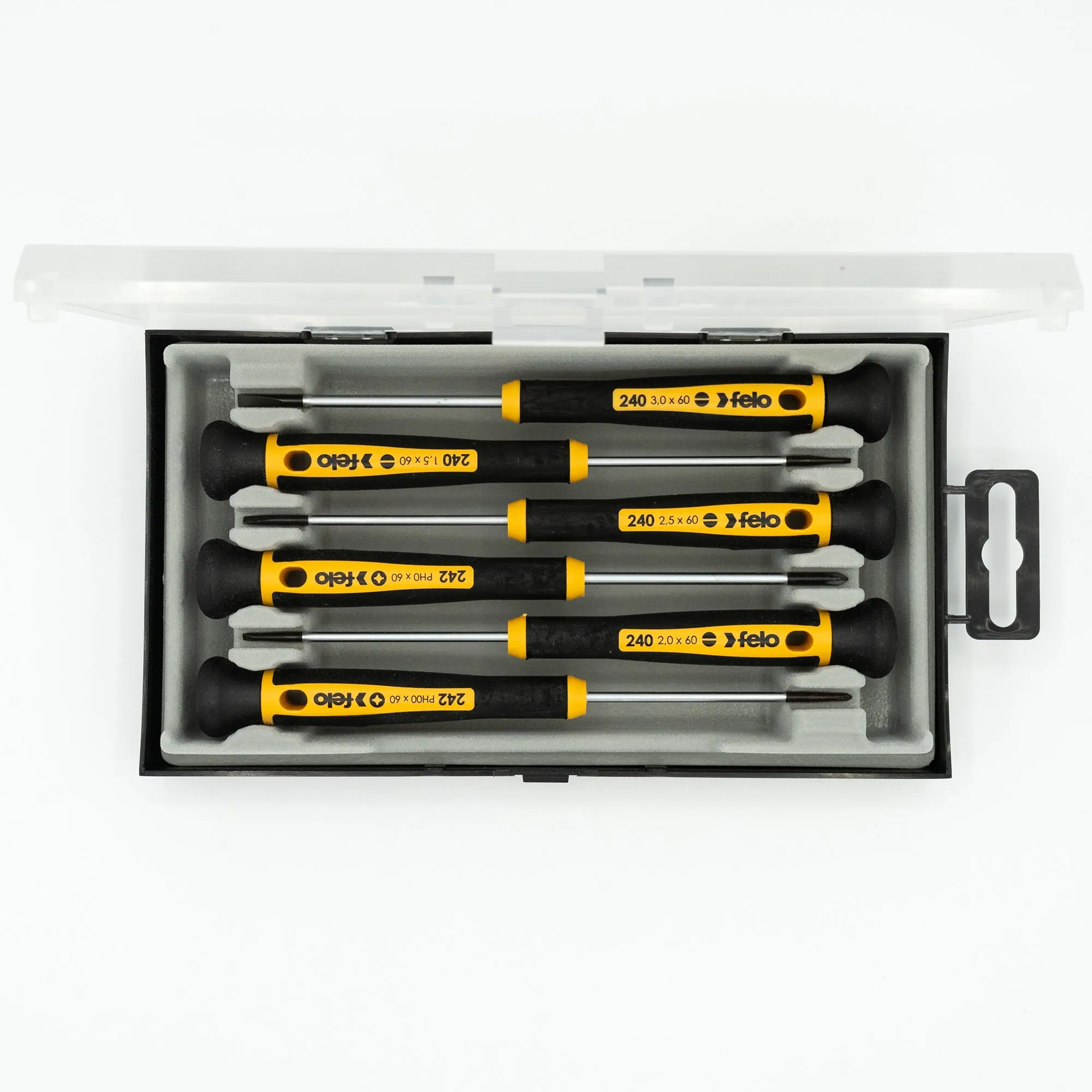 Felo 31844 Precision Jewelers Screwdriver Set 6 Piece with Plastic Storage Box