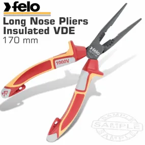 FELo Plier Long Nose 170mm Insulated Vde FEL58201740