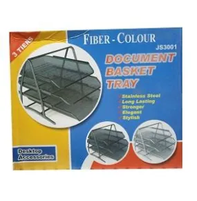 Fiber Colour 3 Tier Document Tray JS2003