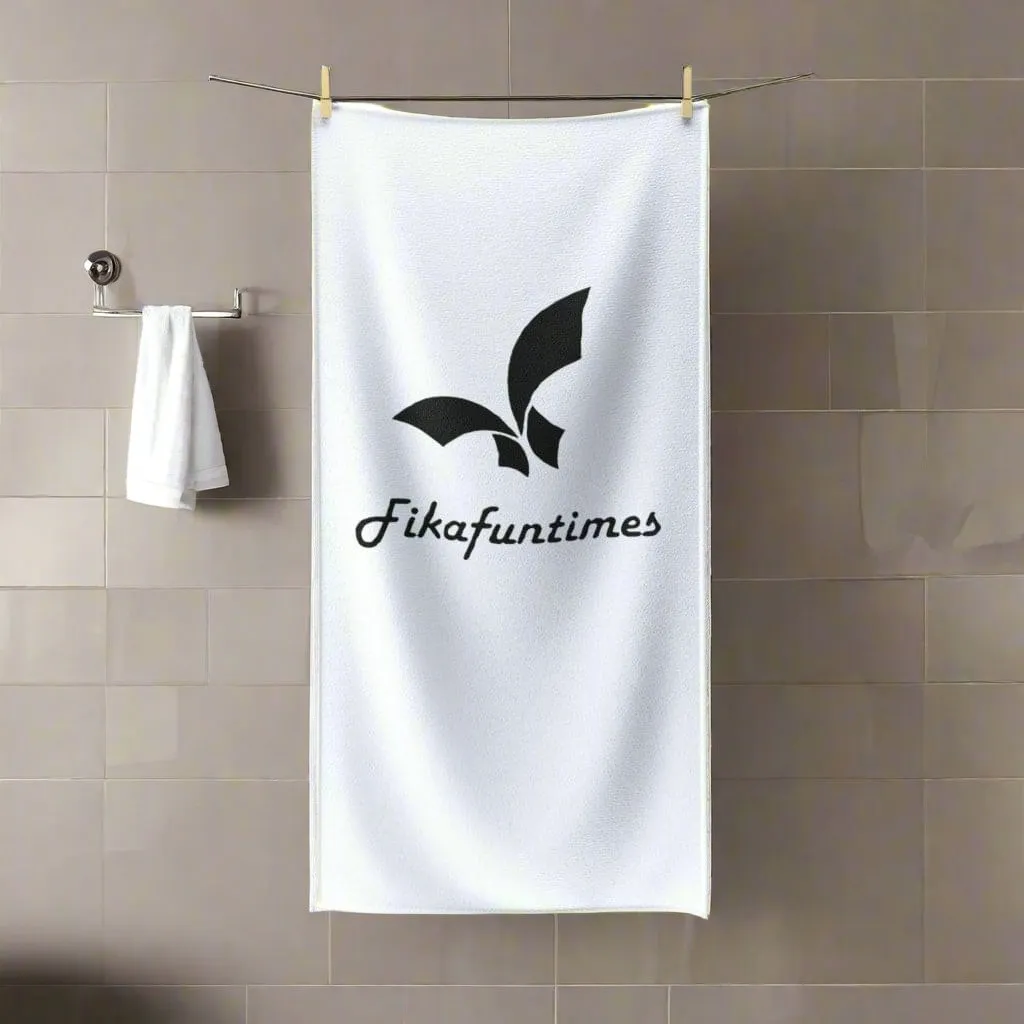 Fikafuntimes Absorbent White & Black Polycotton Towel