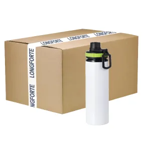 FULL CARTON - 50 x PROVENTURER Water Bottles - 850ml Flip Bottle - GREEN