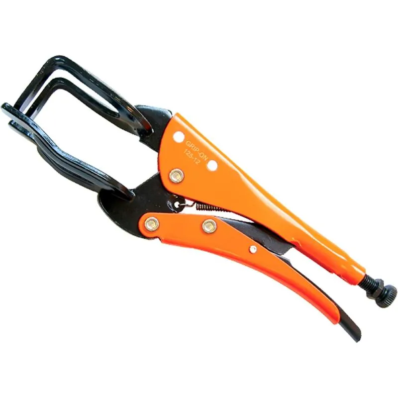 Grip-On 12512 12-Inch U-Clamp Locking Pliers in Orange Epoxy