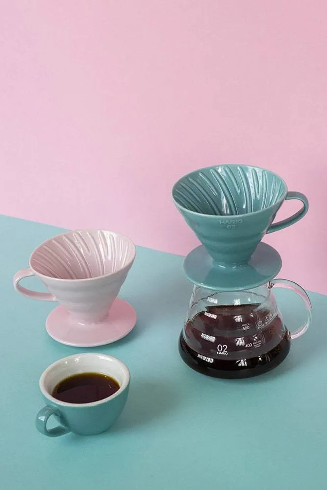 Hario V60 Ceramic Coffee Dripper Pink - Size 02