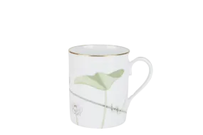 HERMES GREEN LOTUS MARK PORCELAIN MUG WITH BOX