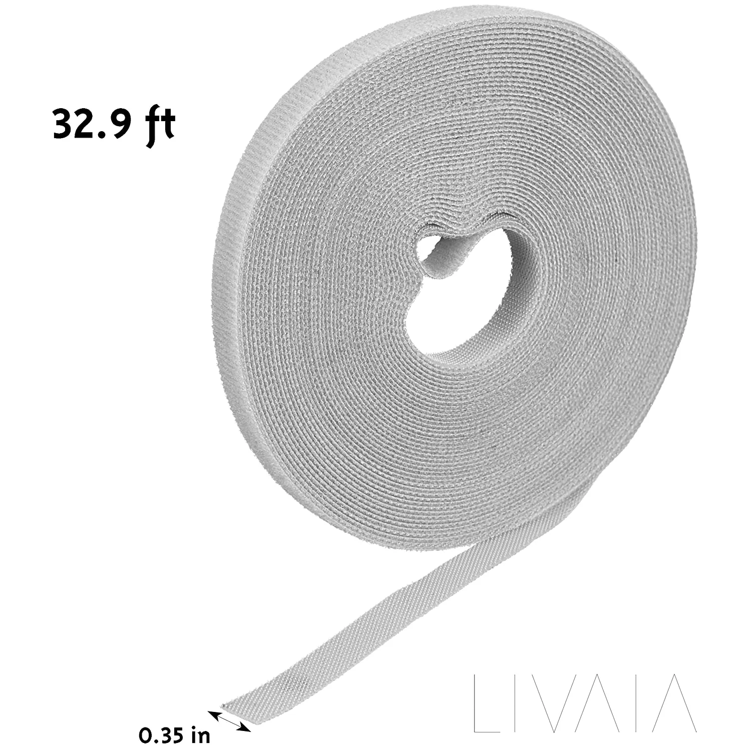 Hook And Loop Tape Black: 32ft Self Adhesive Tape  For Office Organization, Home