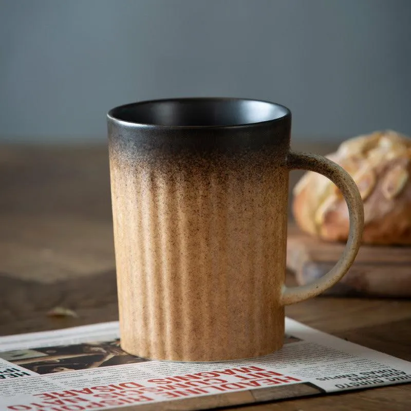 Japanese Retro-Style Large Capacity Ceramic Coffee Cup