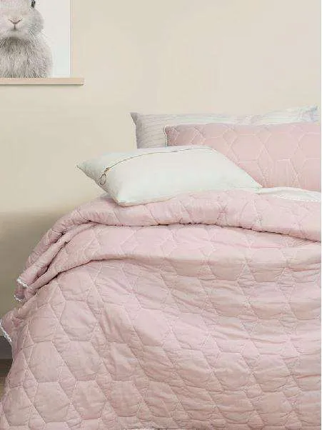 Jelly Bean BOLSTON Coverlet Set - PINK & PALE BLUE