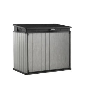 Keter Elite Storage Box Duotech Garden Household Bin Cover 1150L Black Grey