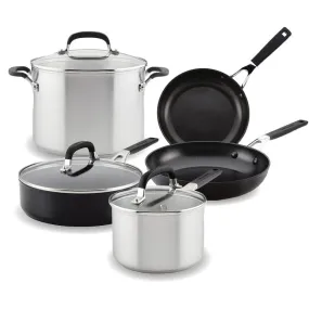 KitchenAid 8pc Mixed Material Cookware Set