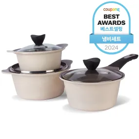 Kitchenwell Velos Ceramic Coating Pot Set - 3 Piece Set - 🏆 #30 - Kitchen Essentials - Best of December