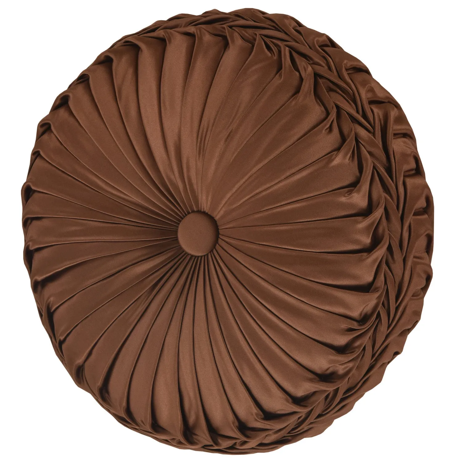 La Boheme Copper Tufted Round Decorative Throw Pillow