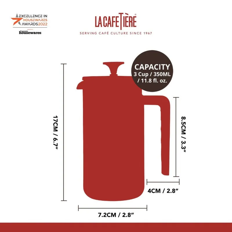 La Cafetiere Pisa Cafetiere 3 Cup Red