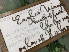 Layered Quote: Eagles' Wings SVG Laser File GLOWFORGE ready