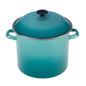 Le Creuset Enameled on Steel Stockpot, 8-Quart, Caribbean