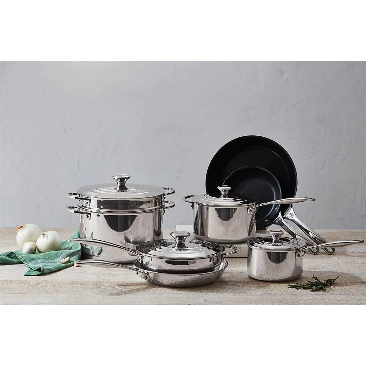 Le Creuset Stainless Steel 12 Piece Set Cookware Set