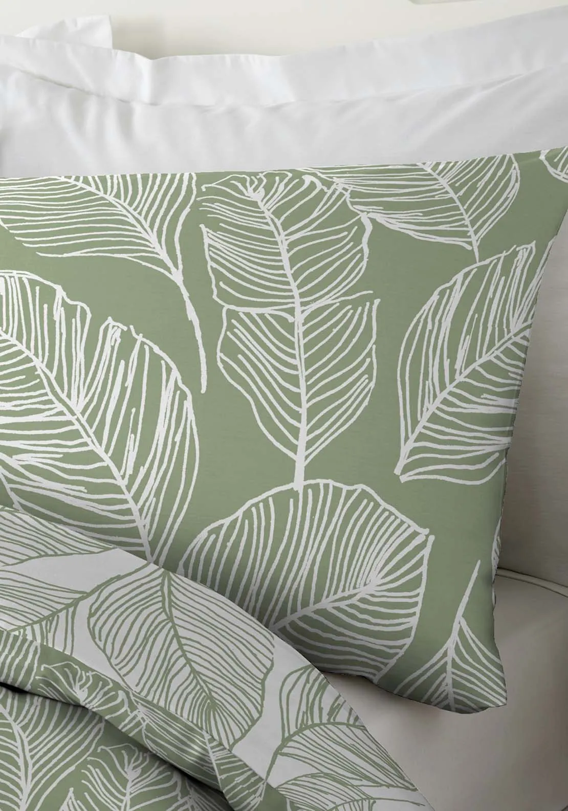 Leaf Duvet Cover Set - Green