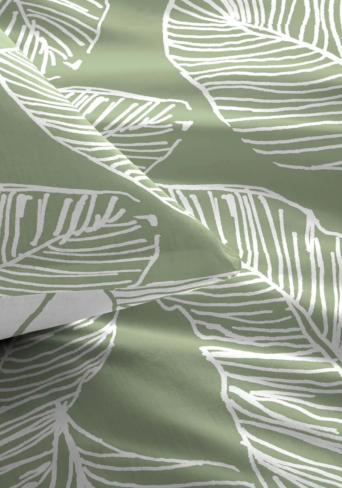 Leaf Duvet Cover Set - Green