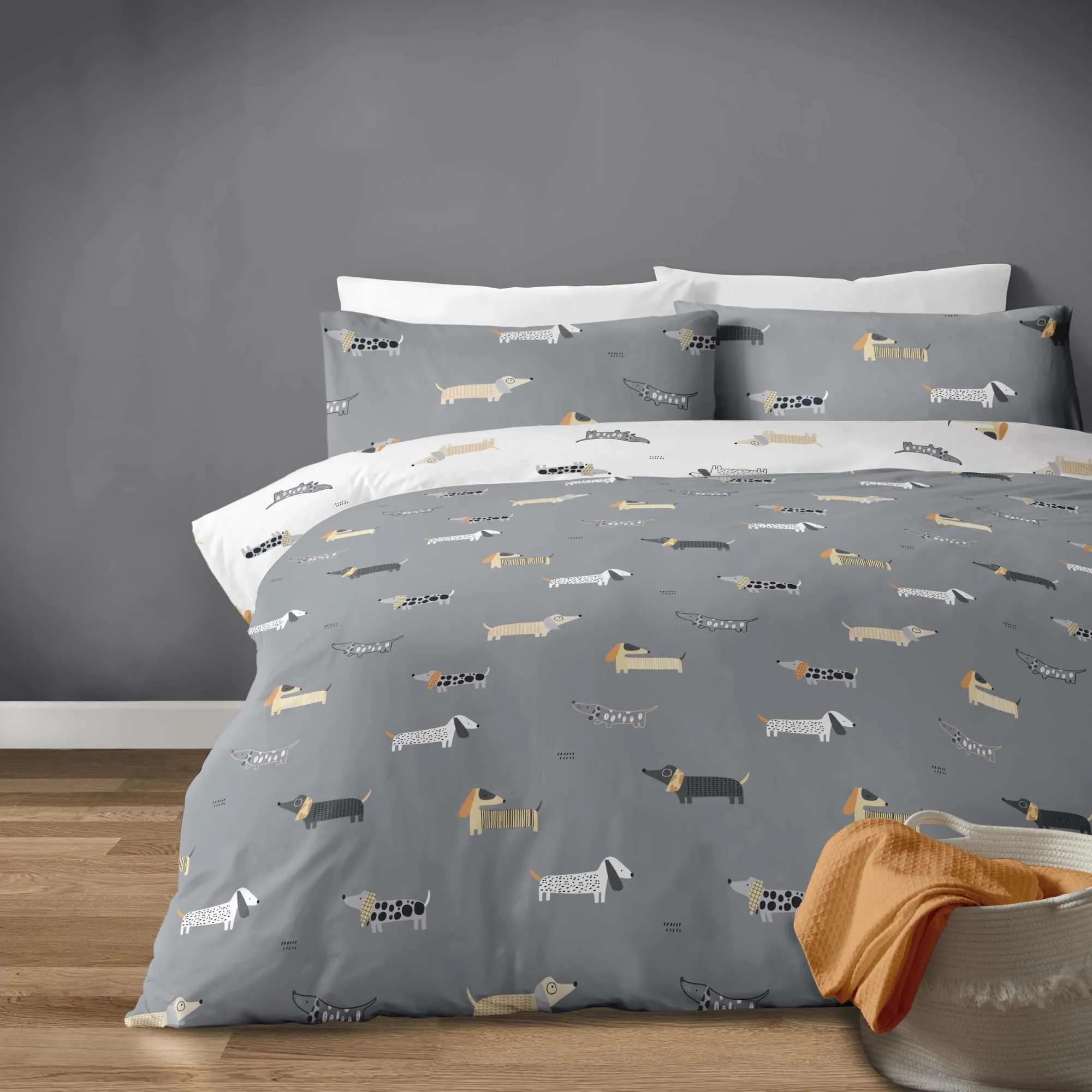 Lewis's Dachys Duvet Set - Grey