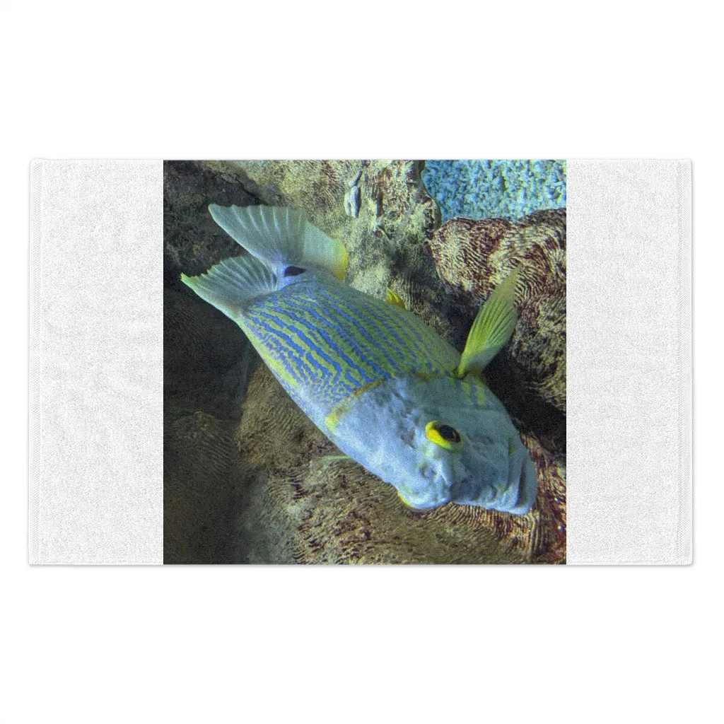 Light Blue Fish Rally Towel, 11x18