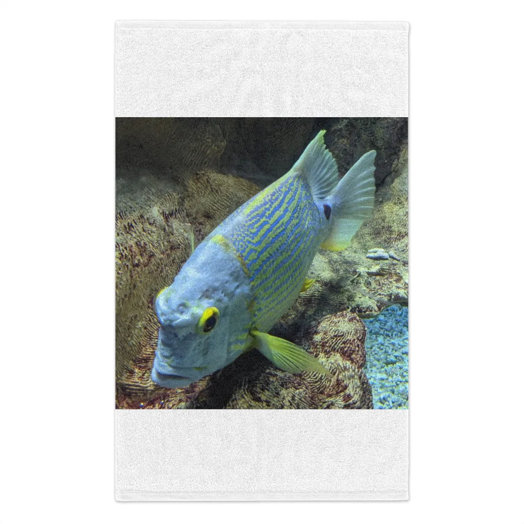 Light Blue Fish Rally Towel, 11x18