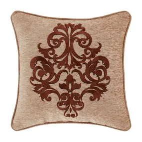 Luciana 18" Square Embellished Decorative Throw Pillow