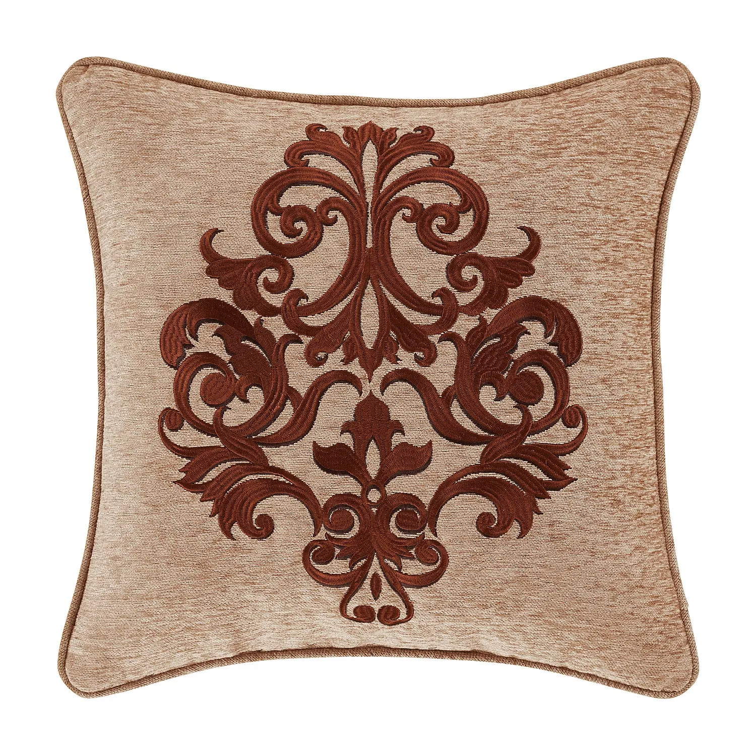 Luciana 18" Square Embellished Decorative Throw Pillow