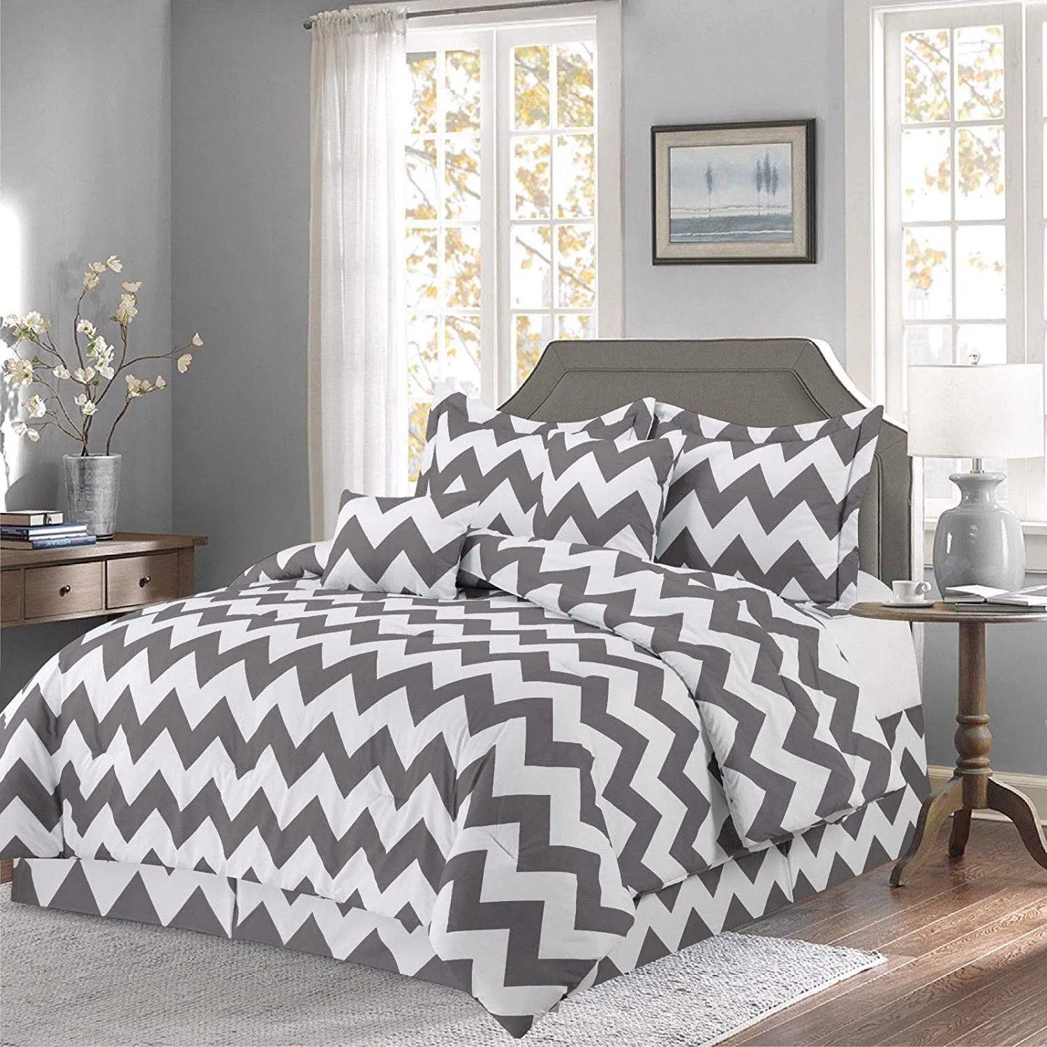 Luxurious 10-Piece Geometric Soft Comforter Set & Bed Sheets Limited-Time Sale!!