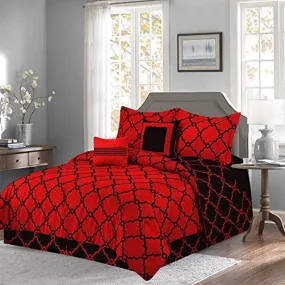 Luxurious 10-Piece Geometric Soft Comforter Set & Bed Sheets Limited-Time Sale!!