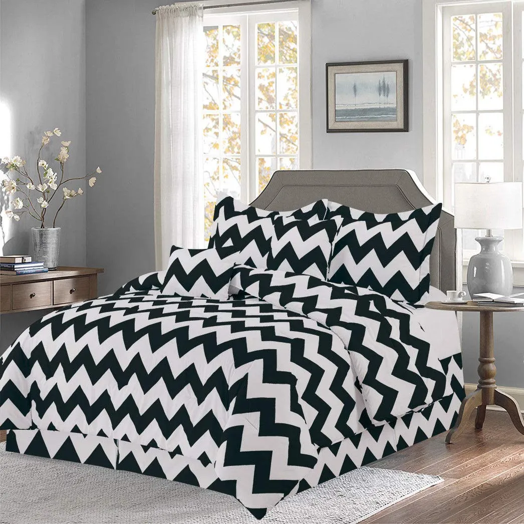 Luxurious 10-Piece Geometric Soft Comforter Set & Bed Sheets Limited-Time Sale!!