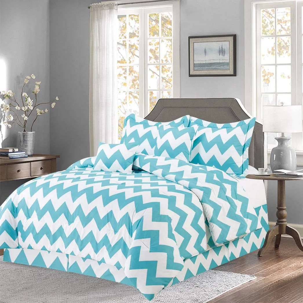 Luxurious 10-Piece Geometric Soft Comforter Set & Bed Sheets Limited-Time Sale!!