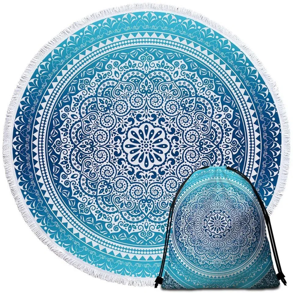 Mandala Blues Towel   Backpack