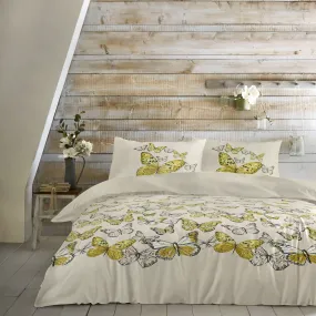 Mariposa Duvet Cover Set by Dreams & Drapes in Ochre