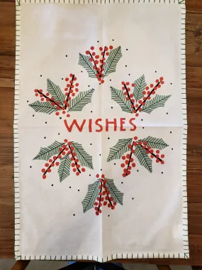 Merry/Wishes Tea Towel