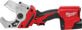 Milwaukee 2470-21 Plastic Pipe Shear Kit, Battery Included, 12 V, 1.5 Ah, 2 in Cutting Capacity, Switch Control :EA: QUANTITY: 1