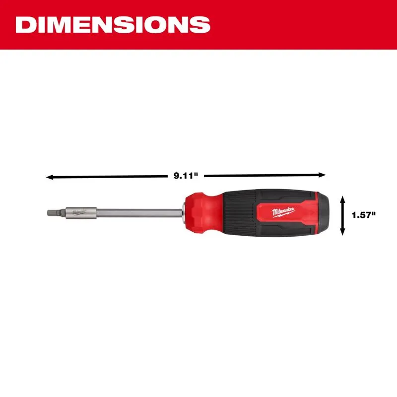 Milwaukee Hex Shank 14-in-1 Multi-Bit Screwdriver 9.11 in. 16 pc