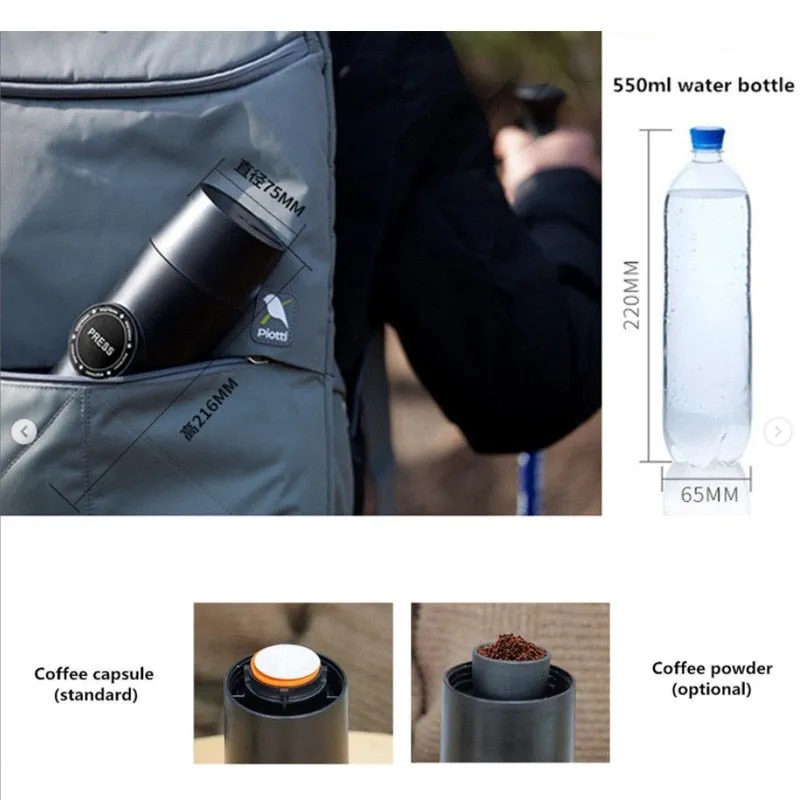 Mini Outdoor Portable Coffee Machine Electric USB Hot and Cold Extraction Coffee Powder Capsule Coffee Machine