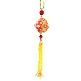 Miyuki Beading Kit - Designer Pendant Yellow/Red Mix