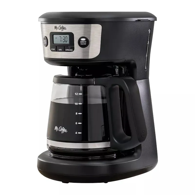 Mr. Coffee Pause N' Serve Programmable Coffeemaker – 12 Cups – Black