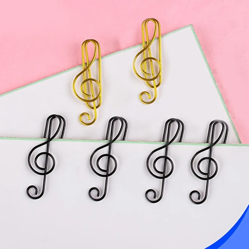 Music Note Shaped File Clamps  Organize Papers Stylishly