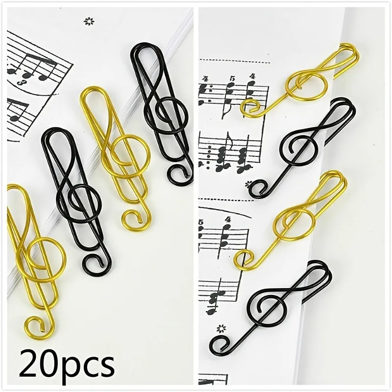 Music Note Shaped File Clamps  Organize Papers Stylishly