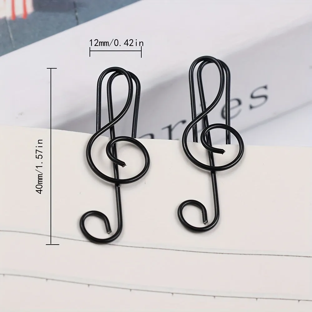 Music Note Shaped File Clamps  Organize Papers Stylishly