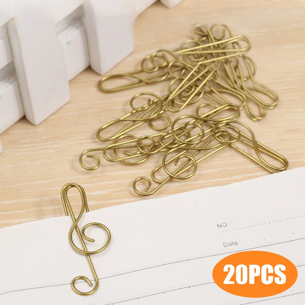 Music Note Shaped File Clamps  Organize Papers Stylishly