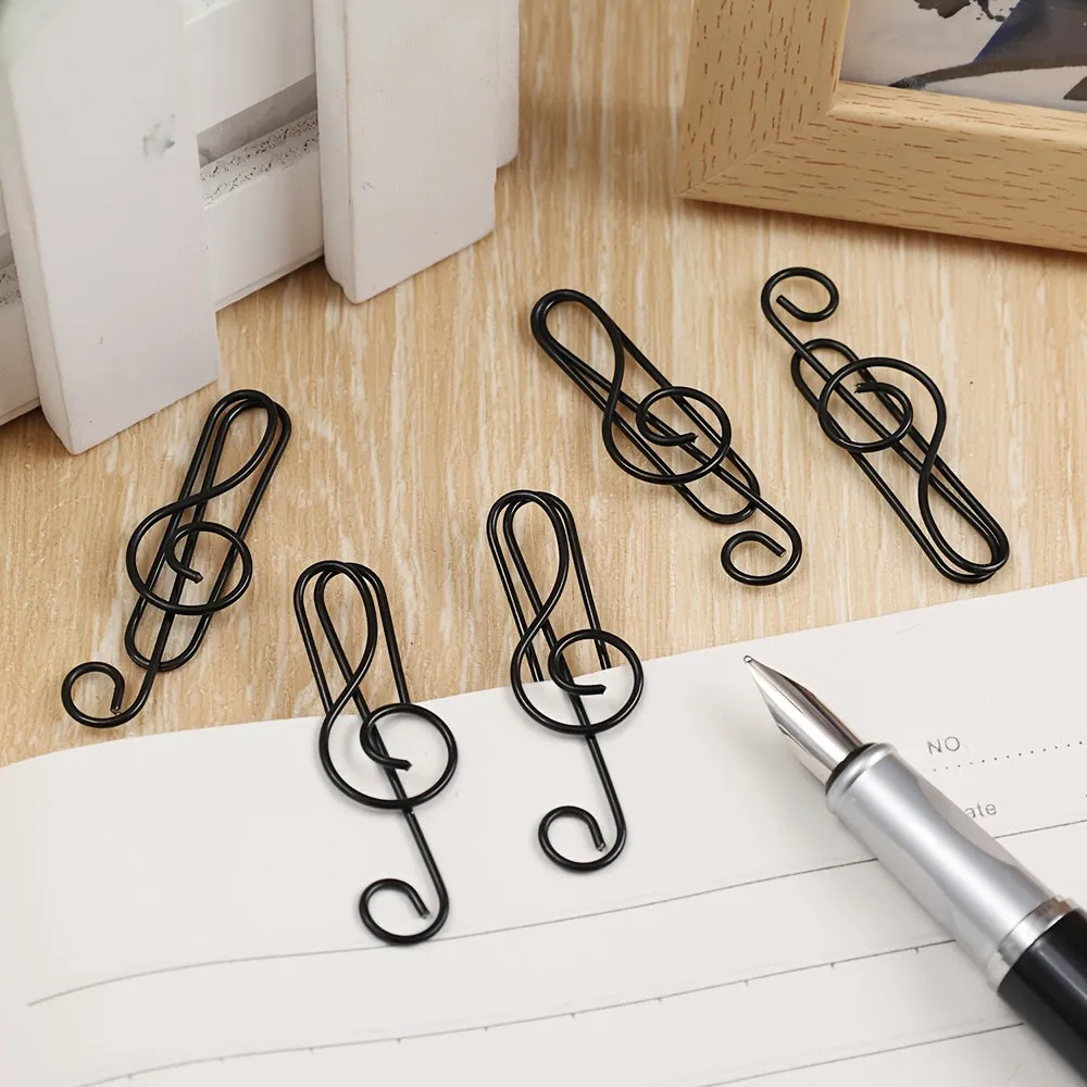 Music Note Shaped File Clamps  Organize Papers Stylishly